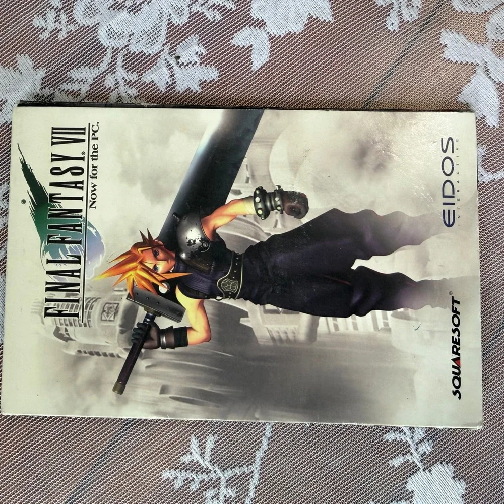 UNTESTED Eidos Final Fantasy VII PC Game Big Box 1998 3-Disc Set Manual Complete